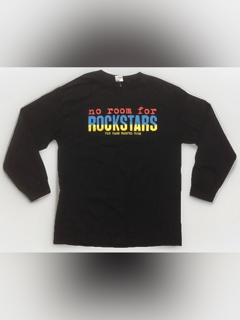 Warped Tour Shirt Long Sleeve Tee “No Room For Rockstars” Size Large Vans Merch